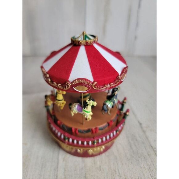 Mr Christmas mini wind up Carousel Here Comes Santa Claus - Picture 6 of 10